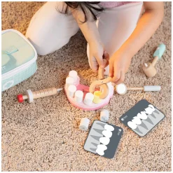 Houten Tandarts Set in Opbergtas - 10 dlg.><noscript><img width=