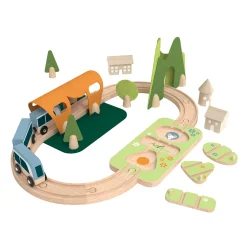 Classic World Houten Treinbaan Speelset, 40dlg. Outlet