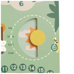 Houten Vintage Kalender Leerklok-Classic World Clearance