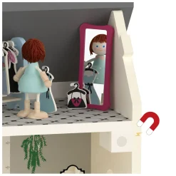 Houten Vintage Poppenhuis, 36dlg.><noscript><img width=