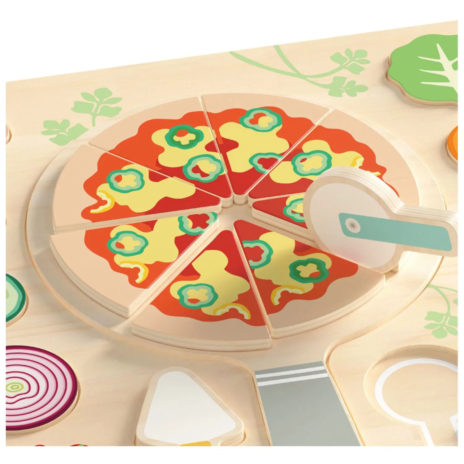 Houten Vormenpuzzel Pizza, 22st.>Classic World Online