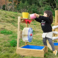 Houten Watertafel met Trechters en Watermolen>Classic World Hot