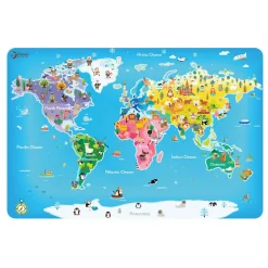 Classic World Legpuzzel Wereldkaart - 48st. Hot