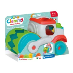 Baby Soft Clemmy Stoomwals Voertuig met Blokken, 9dlg.-Clementoni Outlet