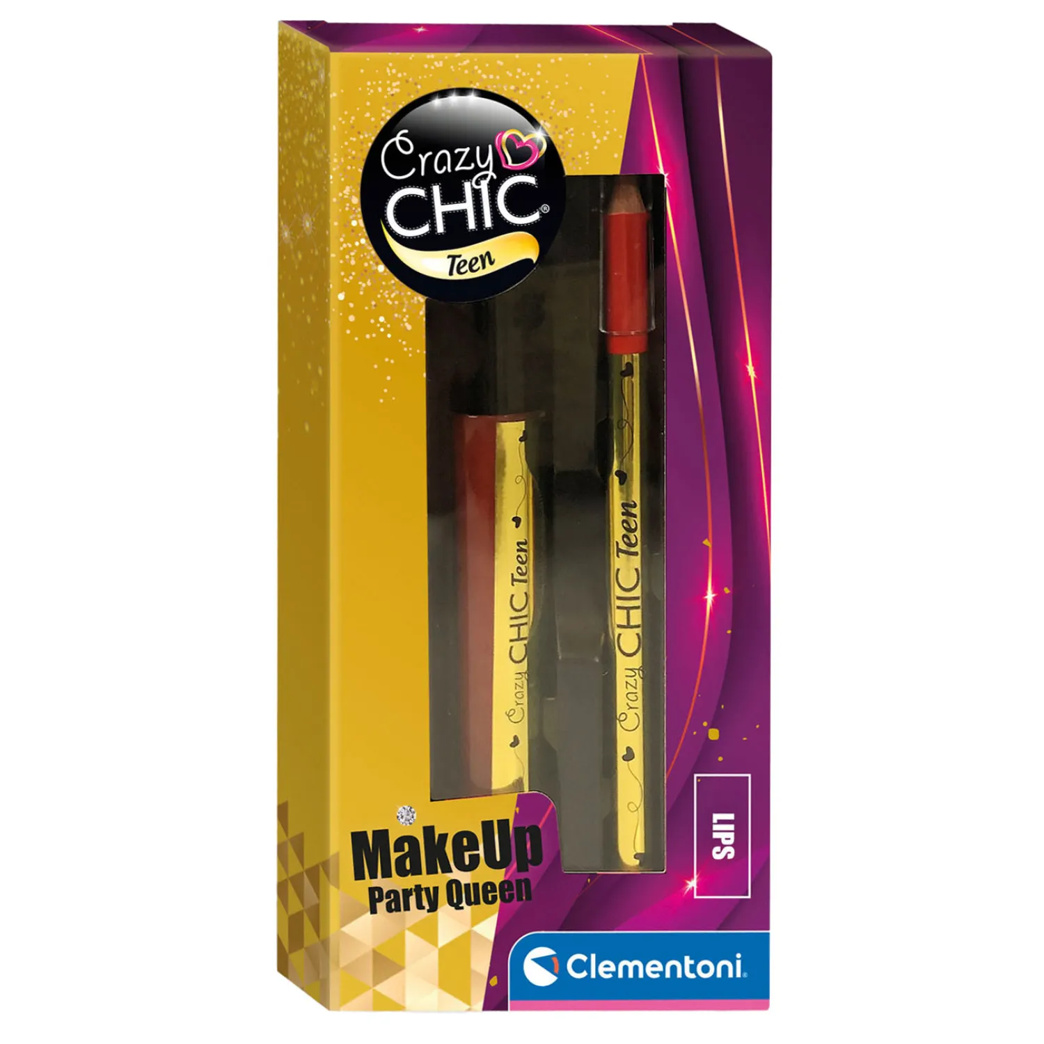 Clementoni Crazy Chic Lipgloss en Lippotlood Party Queen, 2st. Best