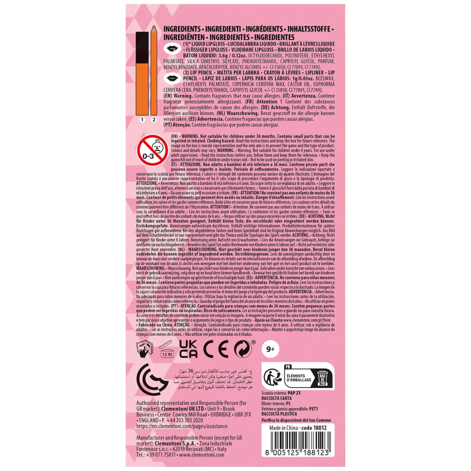 Crazy Chic Lipgloss en Lippotlood Tropical Vibe, 2st.-Clementoni Discount