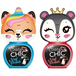 Crazy Chic Nagellak Blauw/Rood, 2st.-Clementoni New