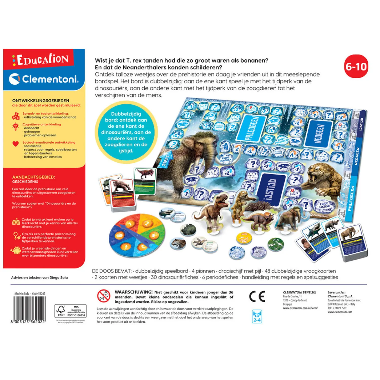 Dinosauriers en de Prehistorie Bordspel (NL)>Clementoni Discount