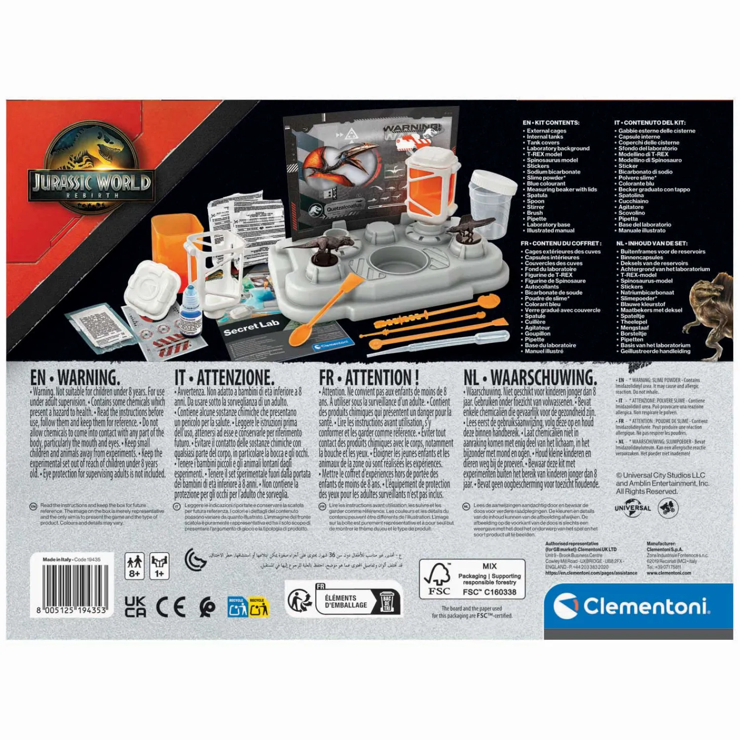 Jurassic World Geheim Lab Slijm Maken-Clementoni Sale