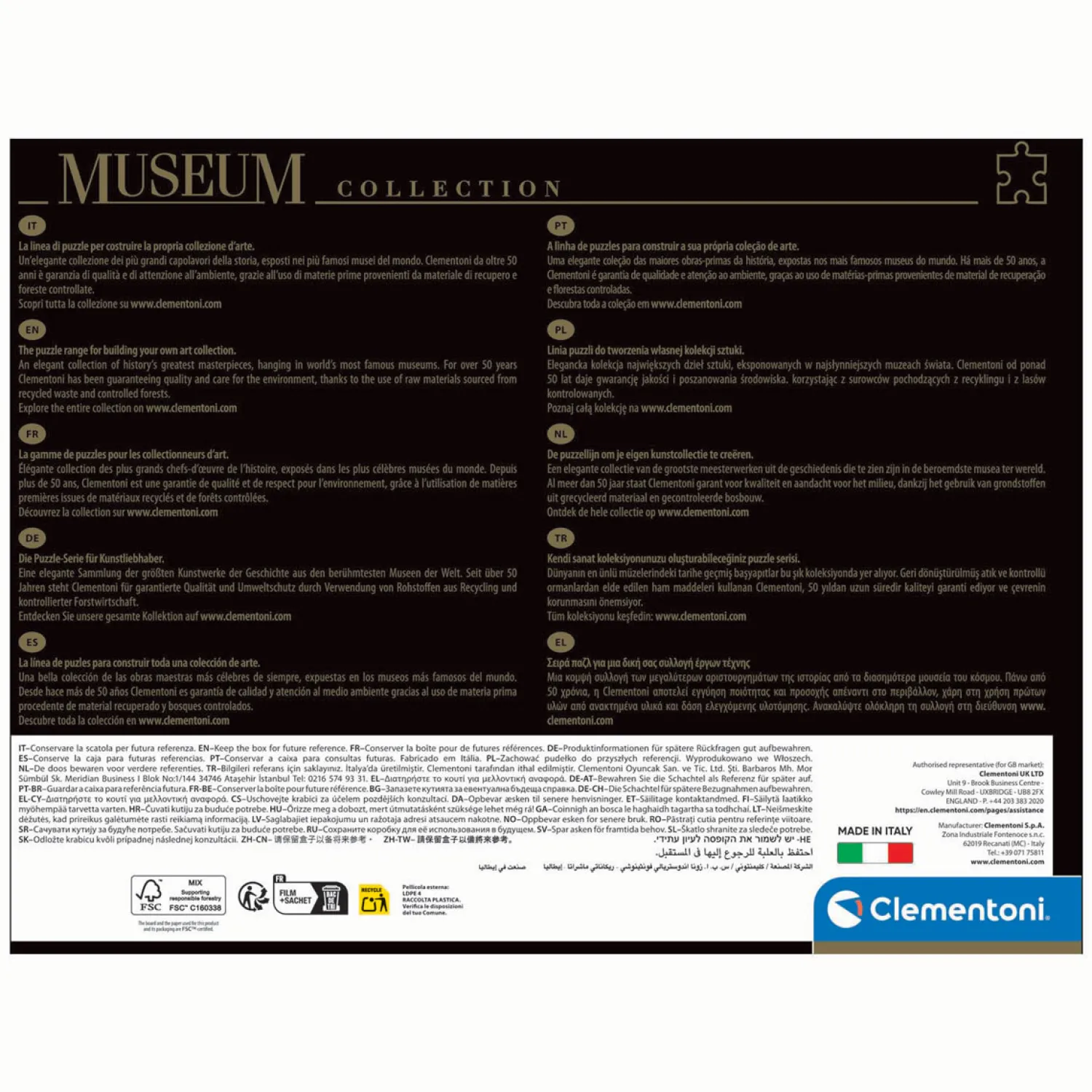 Legpuzzel Kunstwerken de Slaapkamer , 1000st.>Clementoni Best