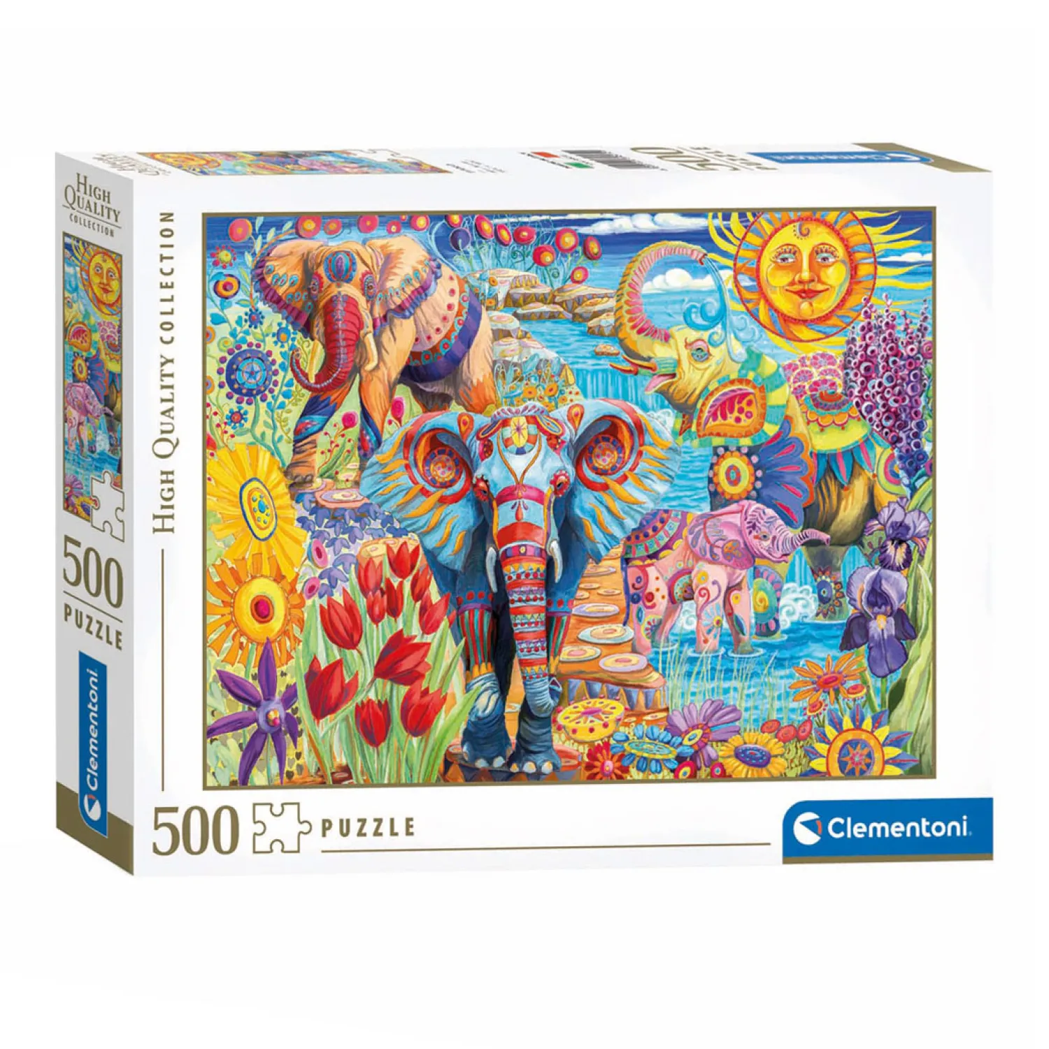 Legpuzzel Kunstwerken Olifanten Carnaval, 500st.>Clementoni Sale
