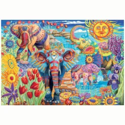 Legpuzzel Kunstwerken Olifanten Carnaval, 500st.>Clementoni Sale
