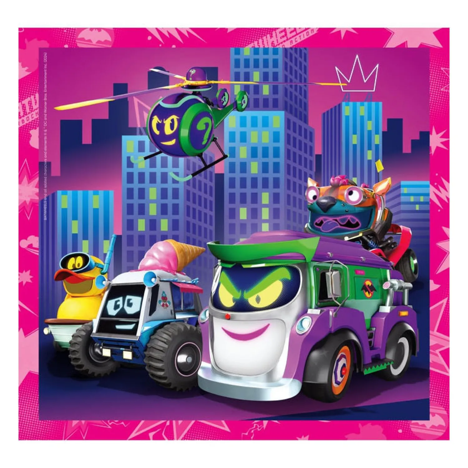 Clementoni Legpuzzel Super Color Vierkant Batwheels, 3x48st. Outlet