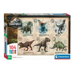 Clementoni Legpuzzel Super Color Jurassic World, 104st. Clearance