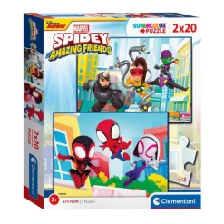 Legpuzzel Super Color Spidey and His Amazing Friends, 2x20st.-Clementoni New