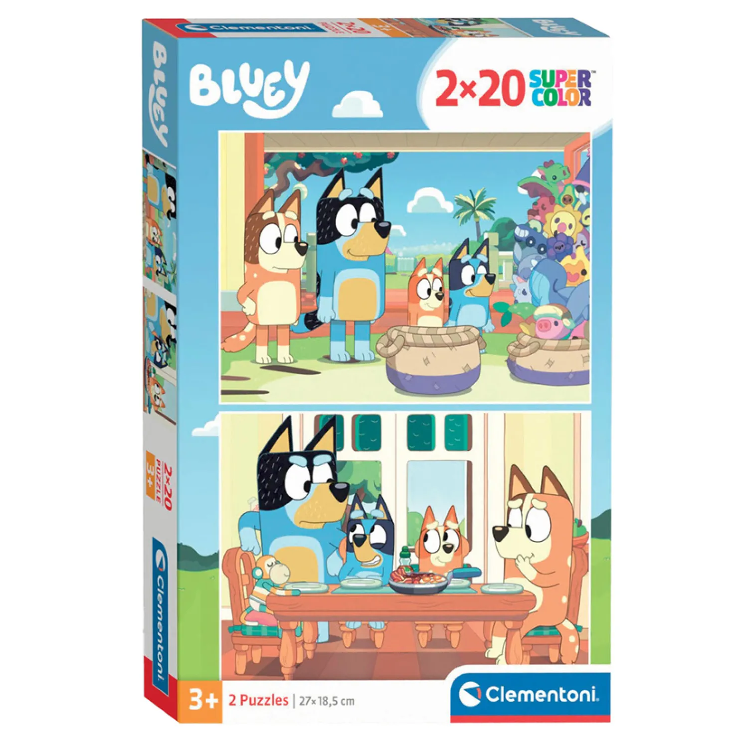 Legpuzzel Super Color Bluey, 2x20st.-Clementoni Outlet