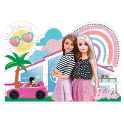 Legpuzzel Super Color - Barbie Roze Auto, 104st.>Clementoni Clearance