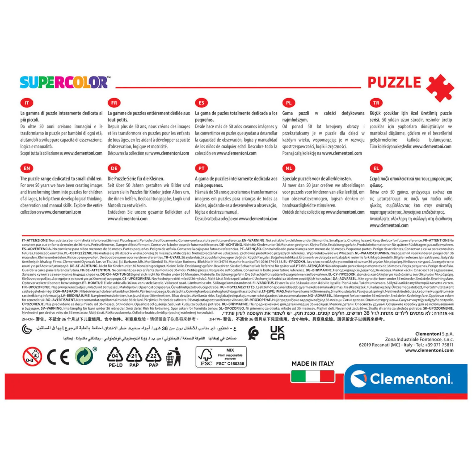 Legpuzzel Super Color - Club van Sinterklaas, 60st.-Clementoni Clearance