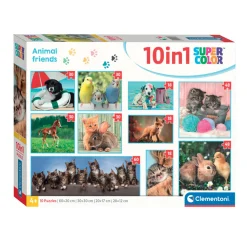 Clementoni Legpuzzel Super Color 10in1 Animal Friends Outlet