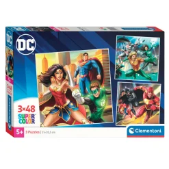 Clementoni Legpuzzel Super Color Vierkant DC Comics Justice League, 3x48st. Clearance