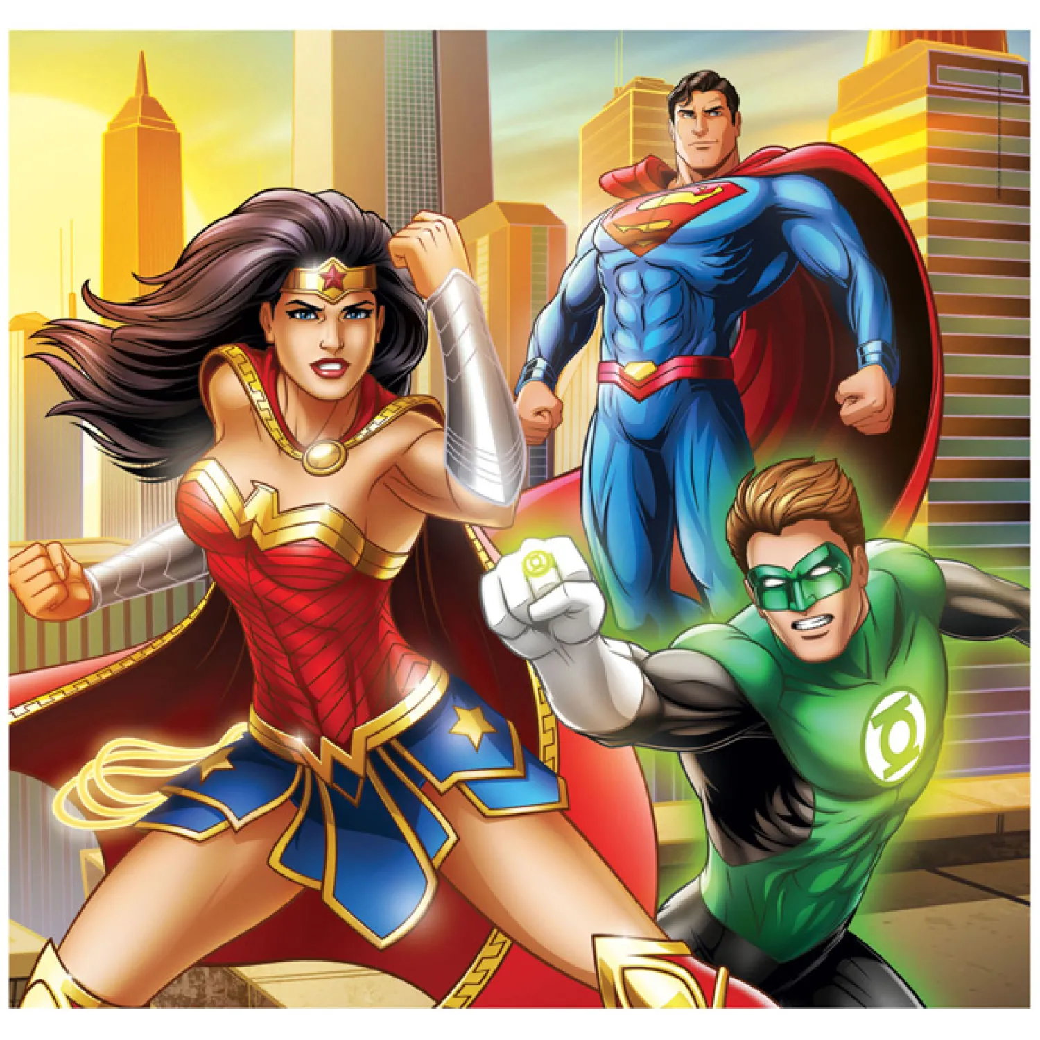 Clementoni Legpuzzel Super Color Vierkant DC Comics Justice League, 3x48st. Clearance