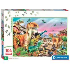 Legpuzzel Super Color Land of Dinosaurs, 104st.-Clementoni Discount