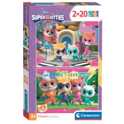 Legpuzzel Super Color Super Kittens, 2x20st.-Clementoni Hot