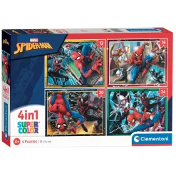 Puzzels Marvel Spiderman, 4in1>Clementoni
