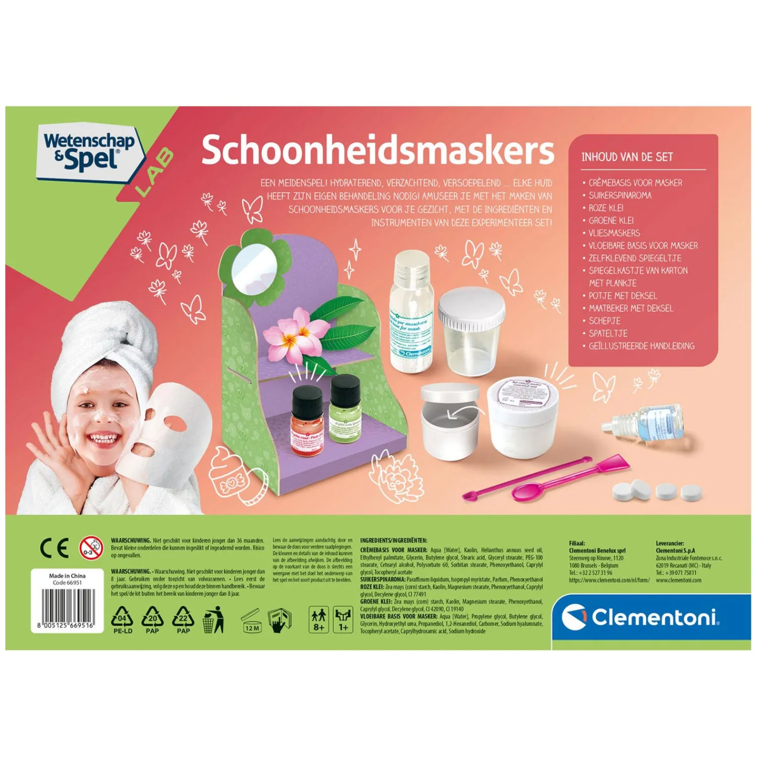 Wetenschap & Spel - Gezichtsmaskers Maken>Clementoni Outlet