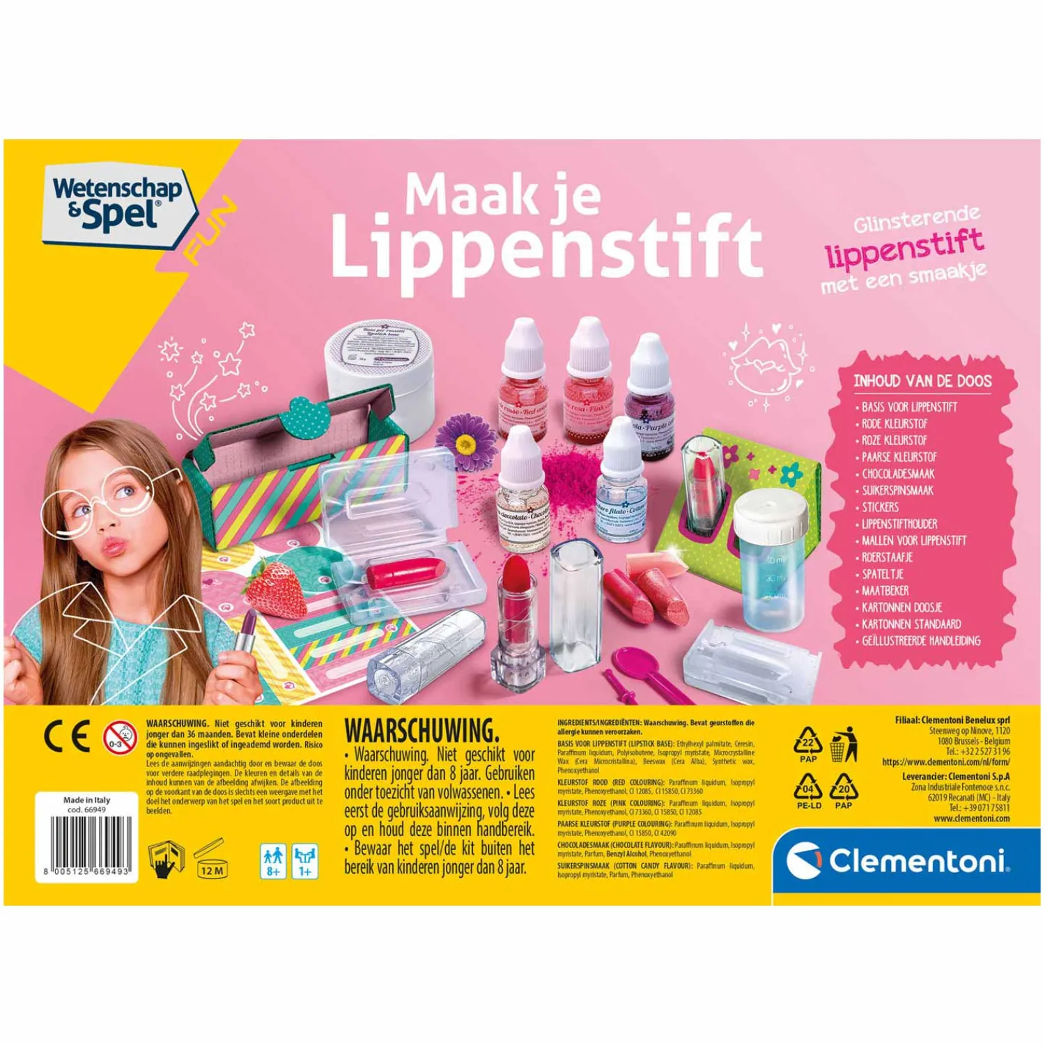Wetenschap & Spel - Maak je eigen Lippenstift-Clementoni Clearance