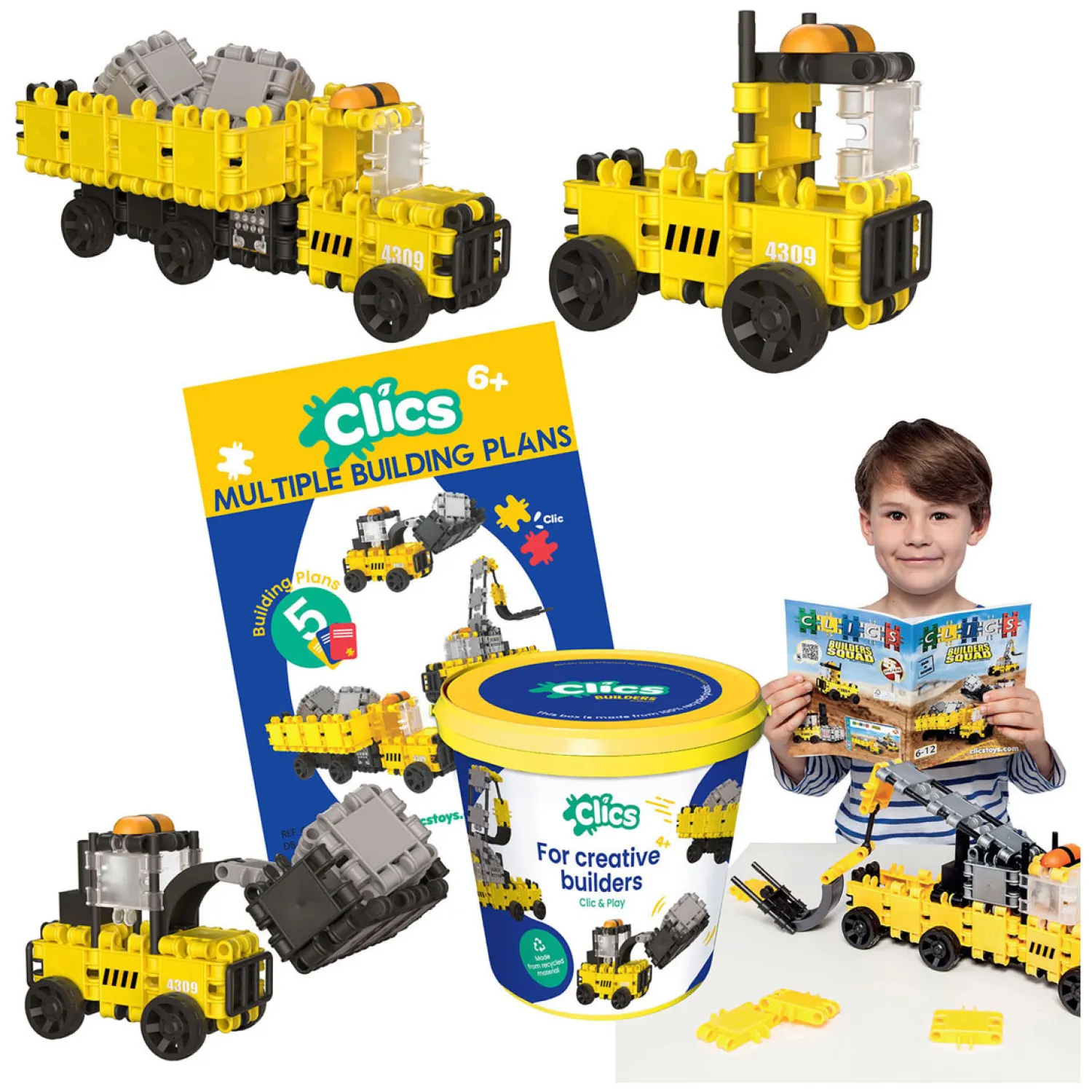 Clics Bouwblokken Werkvoertuigen in Emmer - 123dlg. New