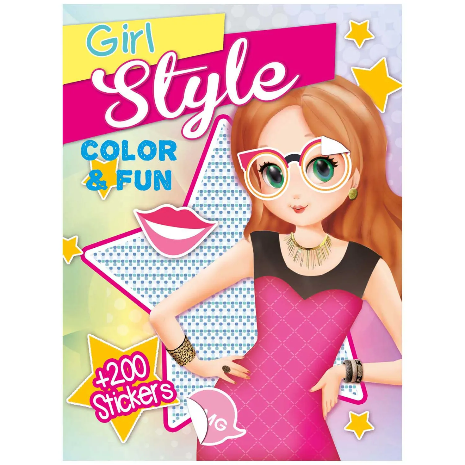 Color & Fun Girls Kleurboek met 200 Stickers-Boek Specials Nederland BV New
