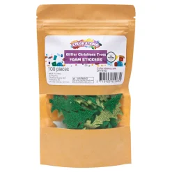 Colorations - Foamstickers Glitter Kerstbomen, 100st. Best