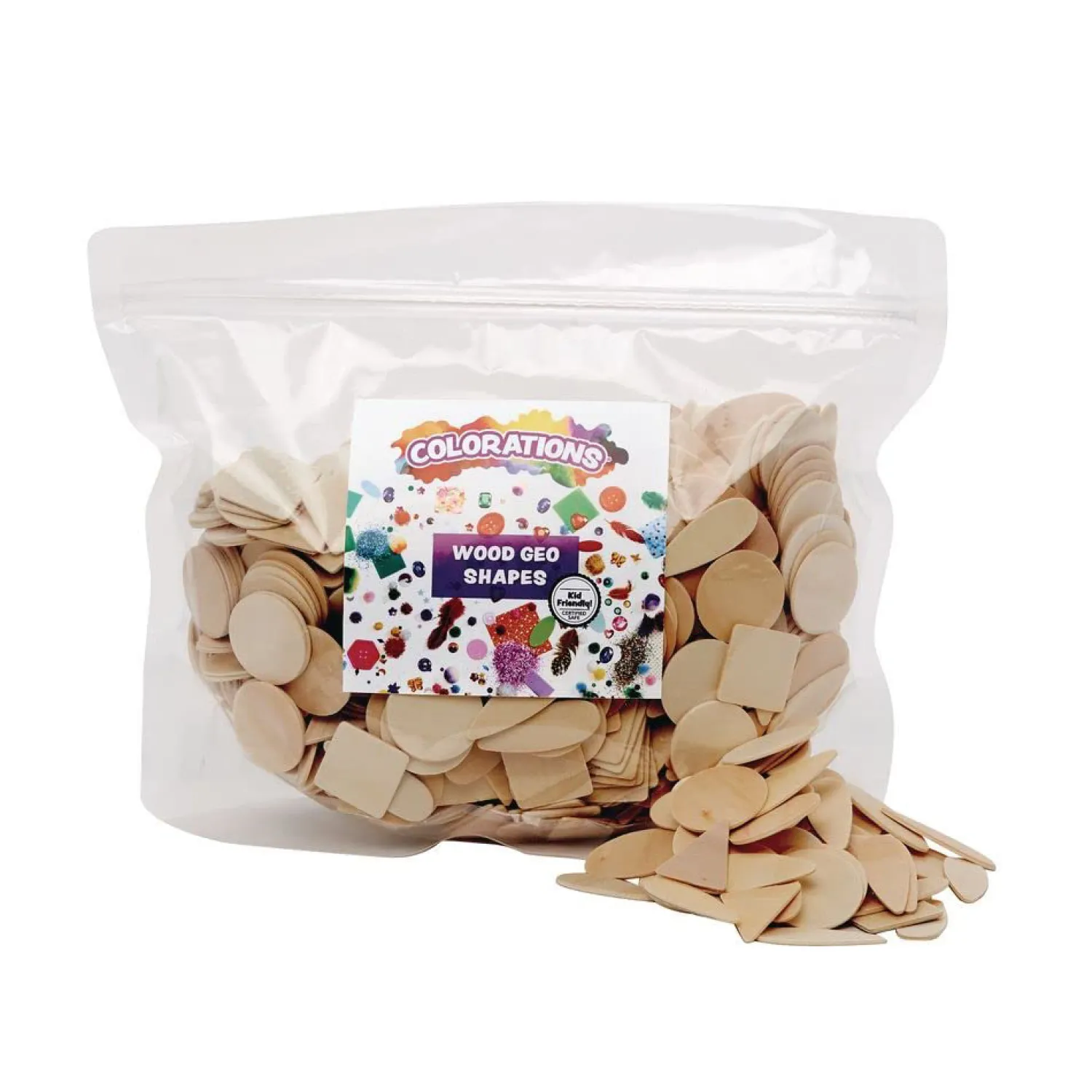 Colorations - Houten Geografische Vormen, 1000st.