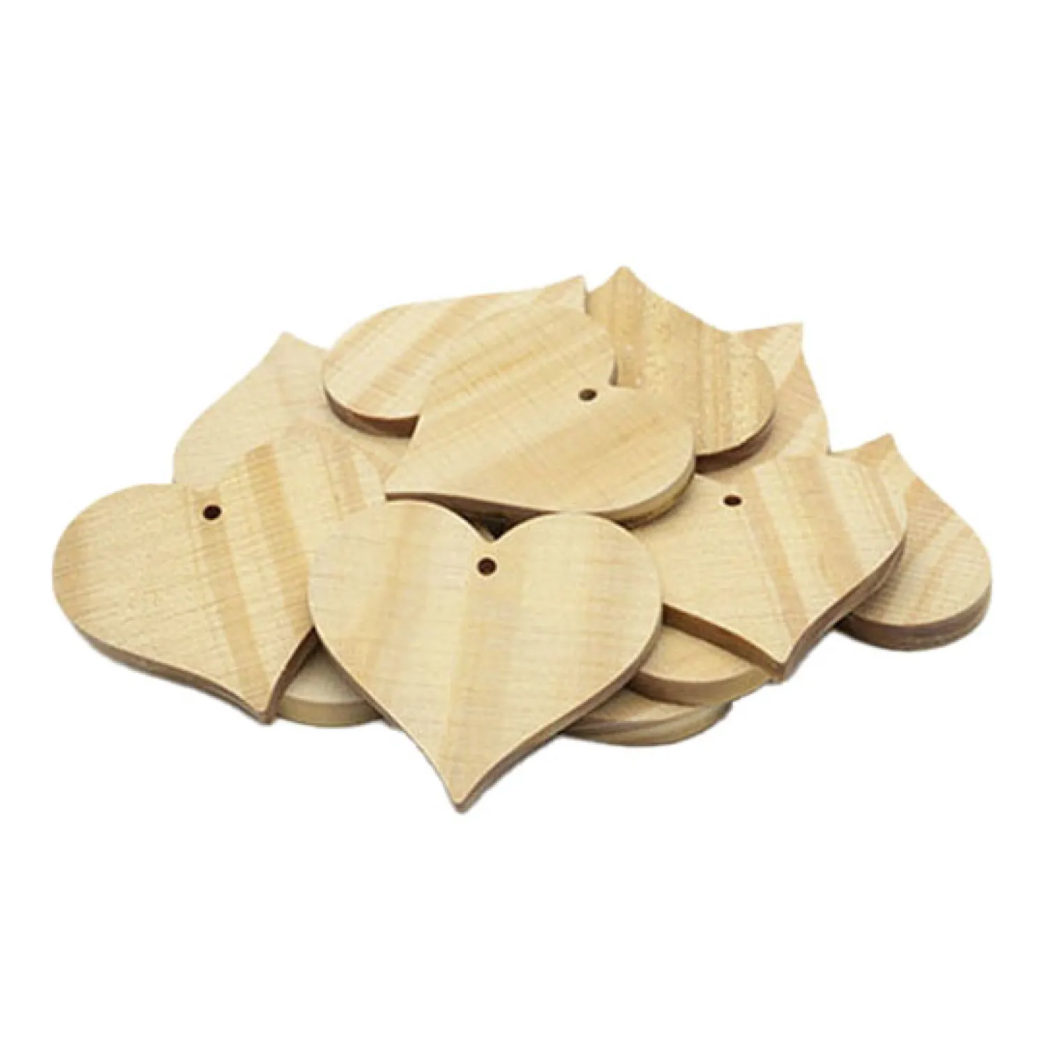 Colorations - Houten Hartornamenten Groot, 20st. New