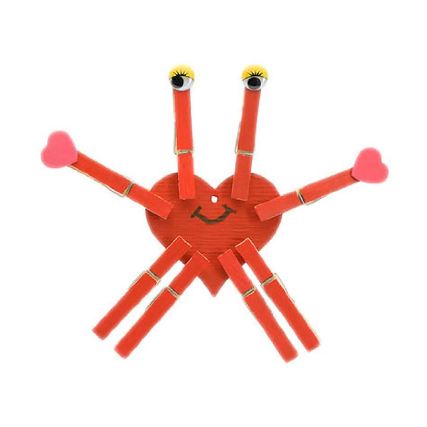 Colorations - Houten Hartornamenten Groot, 20st. New