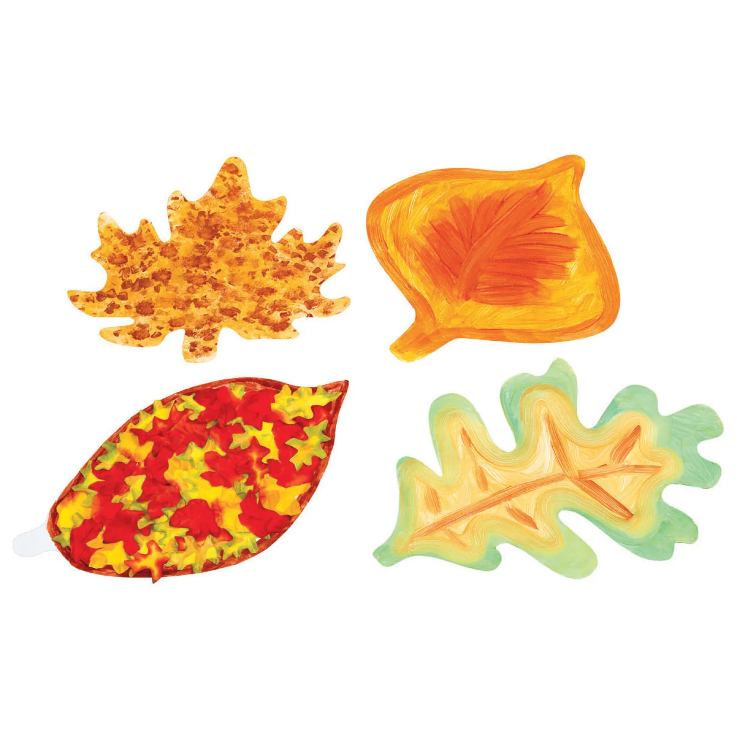 Colorations - Jumbo Knutsel Bladeren Karton, 24 stuks Clearance