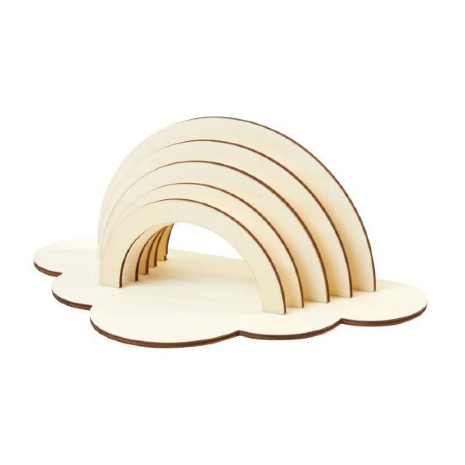 Colorations - Maak en Versier je Eigen Houten Regenboog, Set van 6