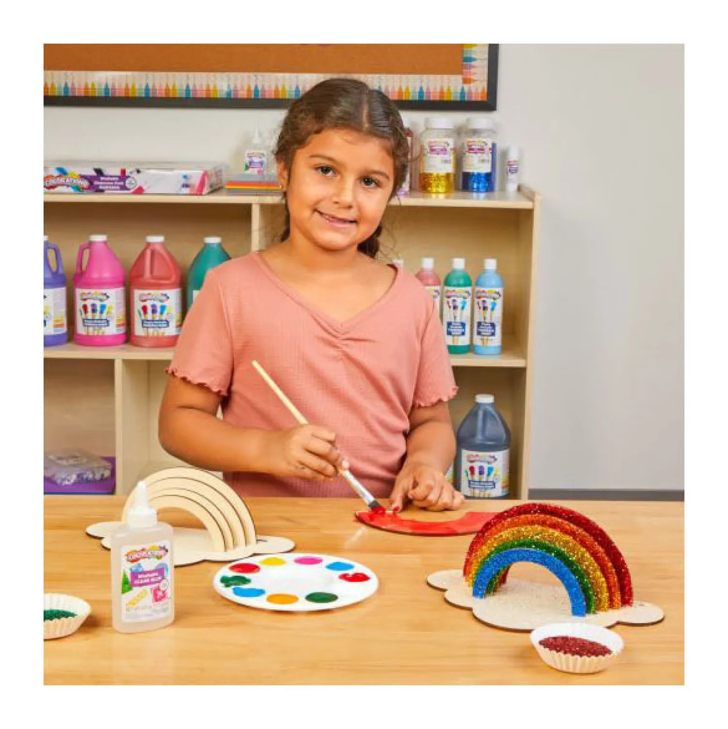 Colorations - Maak en Versier je Eigen Houten Regenboog, Set van 6