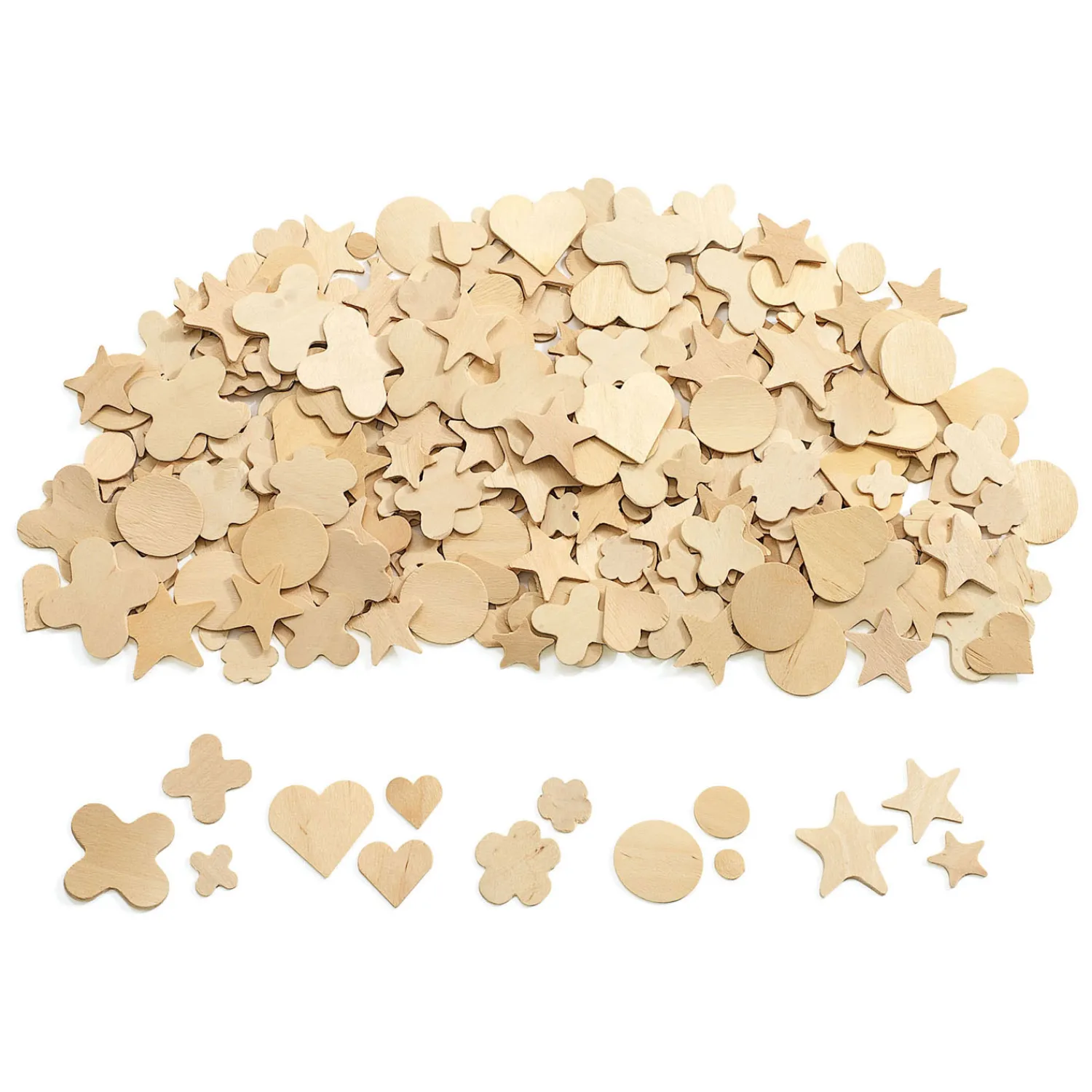 Colorations - Natuurlijke Houten Vormen in 5 Designs, 350st. Hot