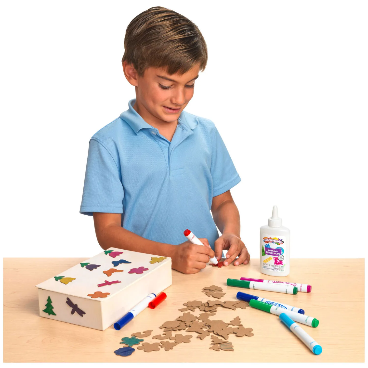 - Papieren Plakvormen Natuurlijke Tinten, 250st.-Colorations