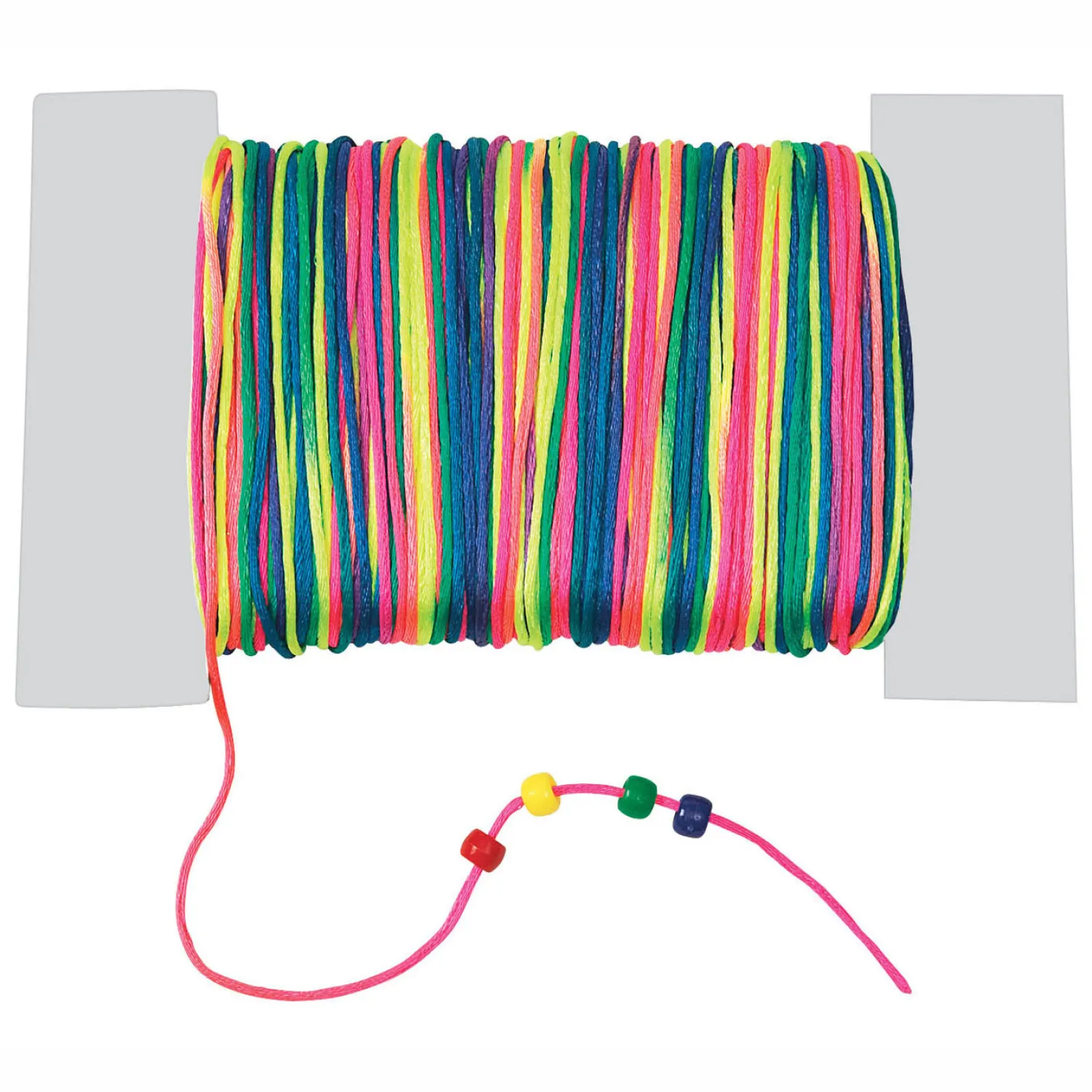 Colorations - Satijnen Kralenkoord Regenboog, 91mtr.
