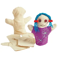 Colorations - Versier je Eigen Handpoppen, Set van 12 Clearance