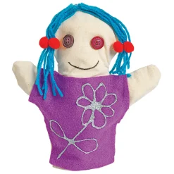 Colorations - Versier je Eigen Handpoppen, Set van 12 Clearance