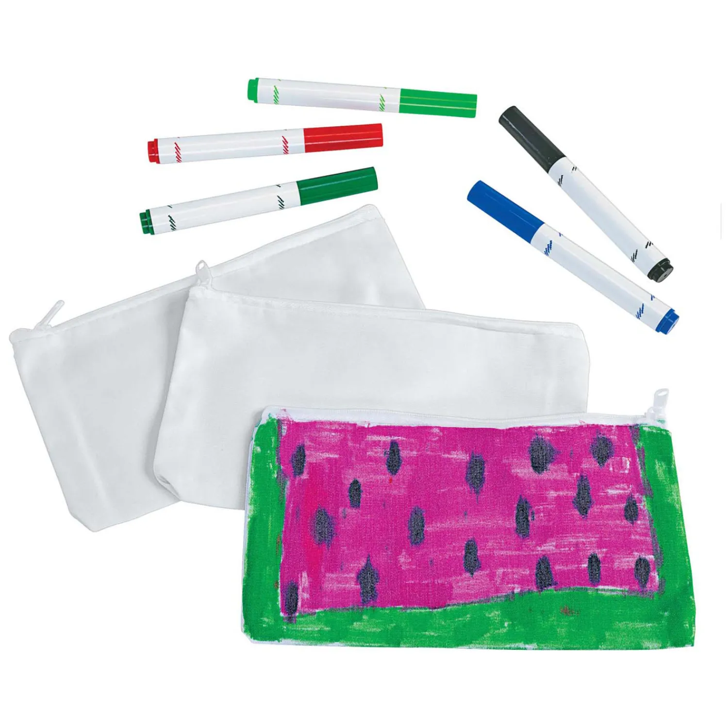 Colorations - Versier je eigen Etui Canvas, Set van 12 Hot