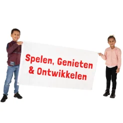 - Versier je eigen Nylon Banner Groot Wit , Set van 2-Colorations Hot