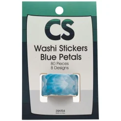 - Washi Stickers - Blauwe Bloemblaadjes, 80st.-Colorations