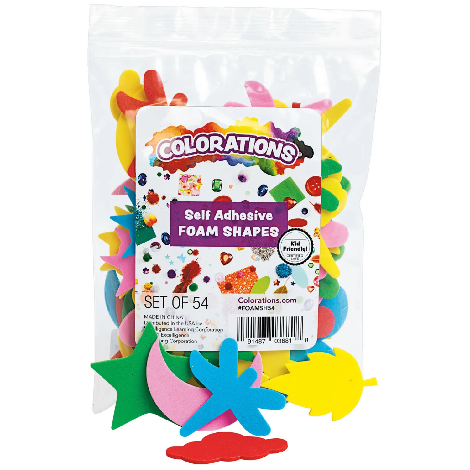 Colorations - Zelfklevende Foam Vormen, 54st. Sale