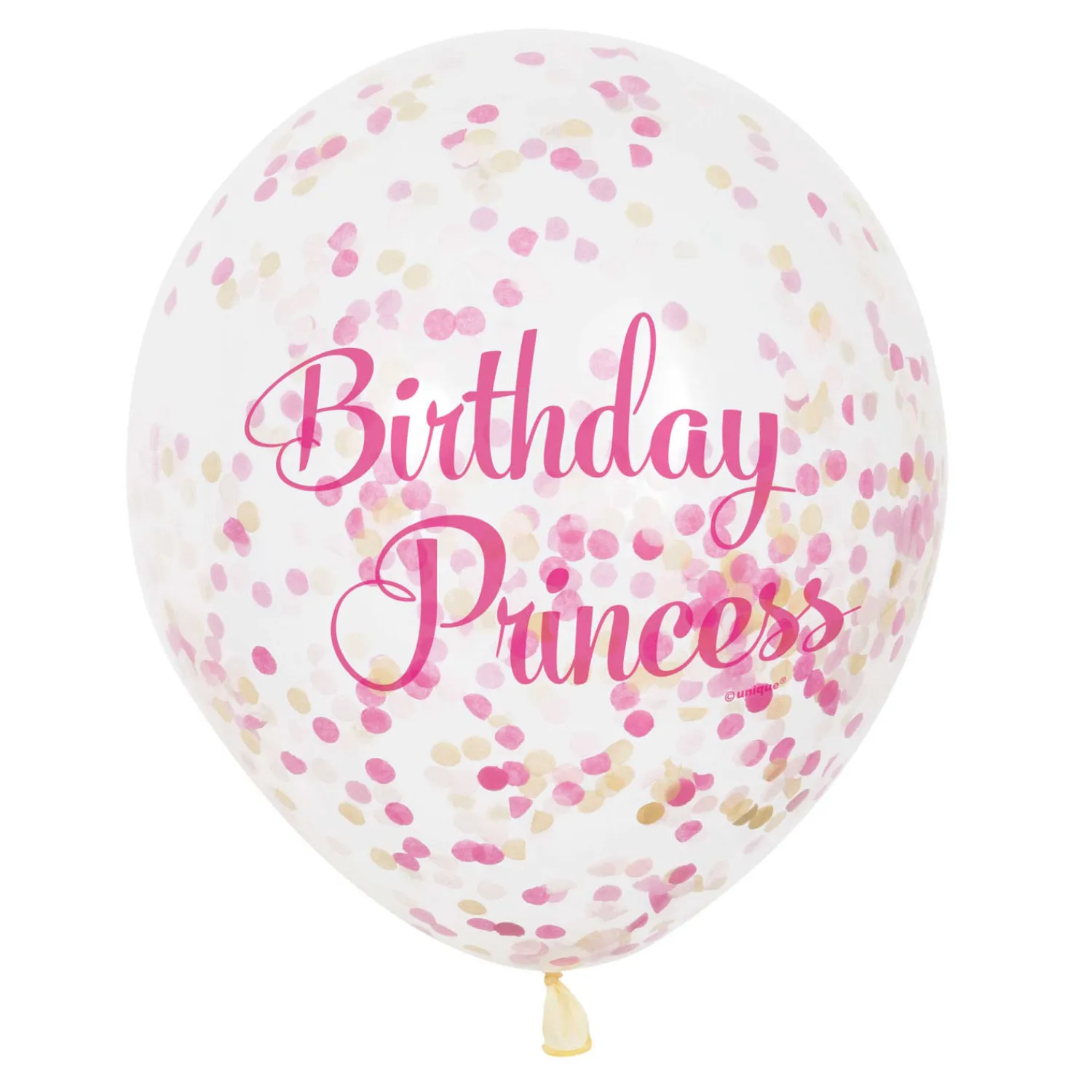 Haza Witbaard Confetti Ballonnen Prinses, 6st. Hot