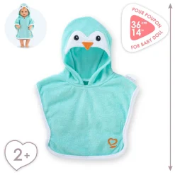 Badcape voor Babypop - Pinguin, 36cm-Corolle Online